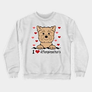 I Love Affenpinschers Crewneck Sweatshirt